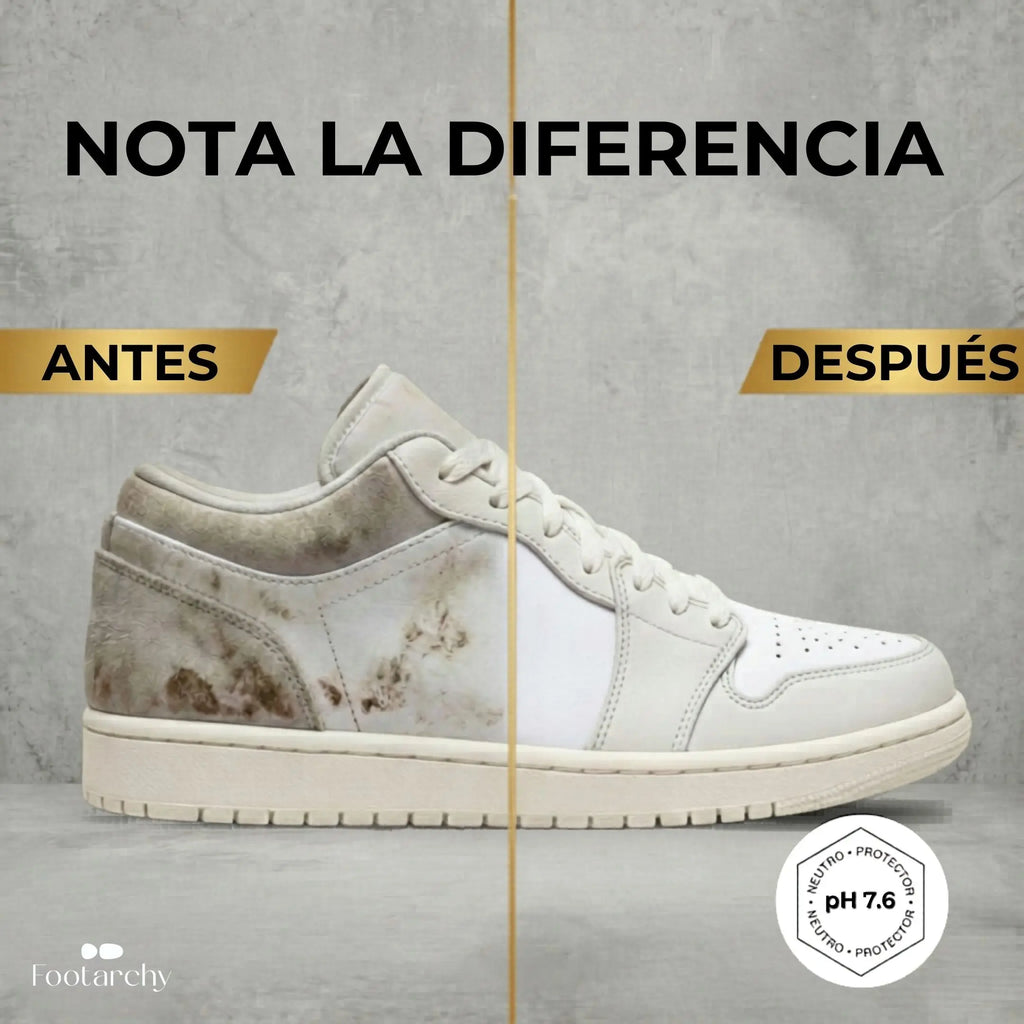 Kit de Limpieza Profesional para Zapatillas – Espuma, 2 Cepillos (Soft y Hard) y Toalla de Microfibra Footarchy Hub S.L.