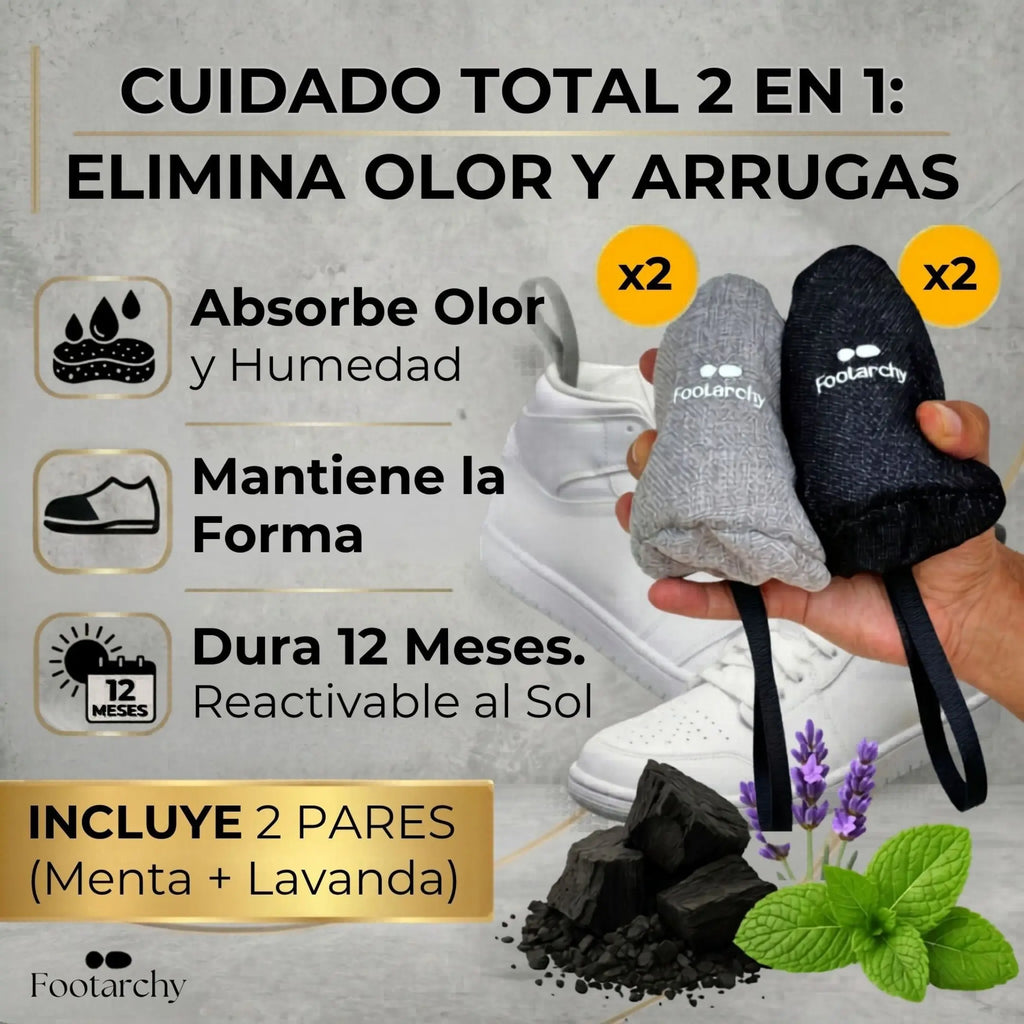 Bolsas Desodorantes Aroma Menta y Lavanda (4x80g) – Carbón Activado Deporte y Uso Diario (2 Pares) Footarchy Hub S.L.