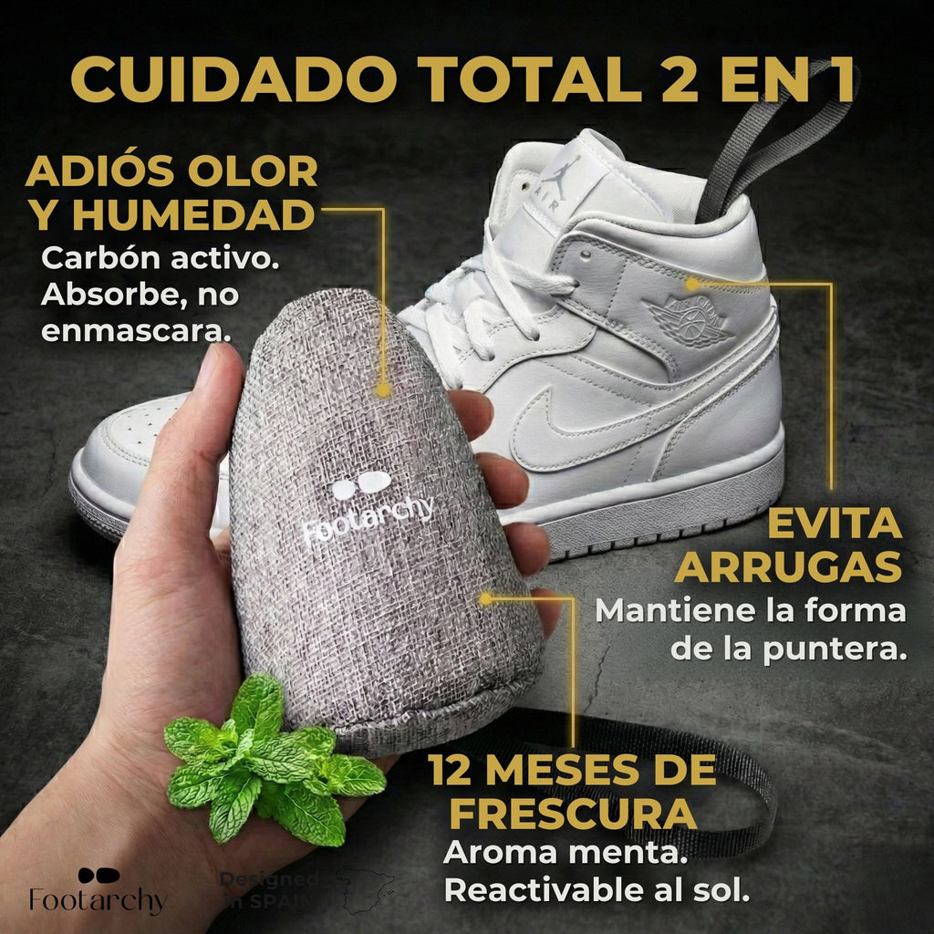 Desodorante Aroma Menta Natural + Horma Flexible (1 Par)