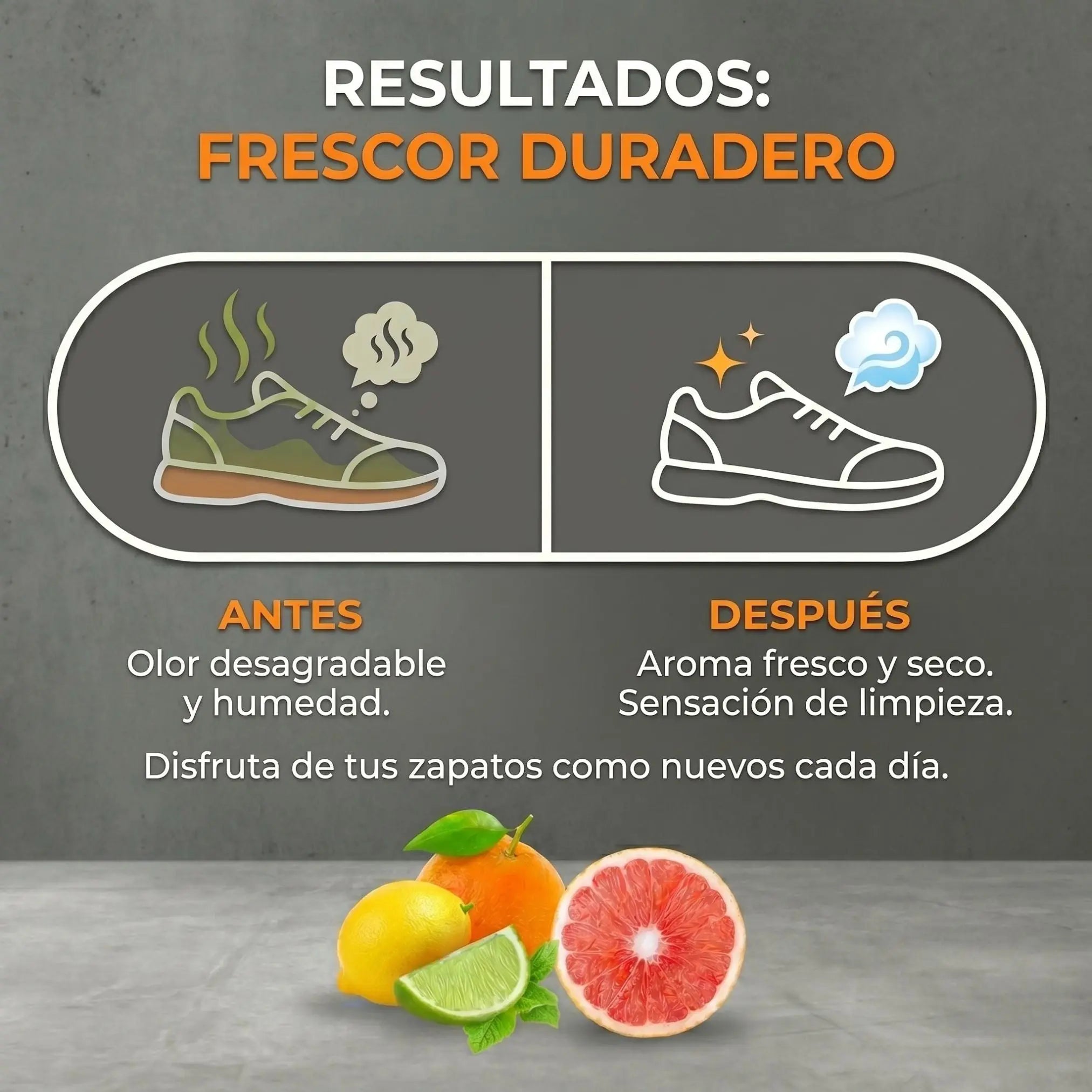Spray Ambientador Cítrico para Calzado y Accesorios (118ml) – Sin Residuos de Talco Footarchy Hub S.L.
