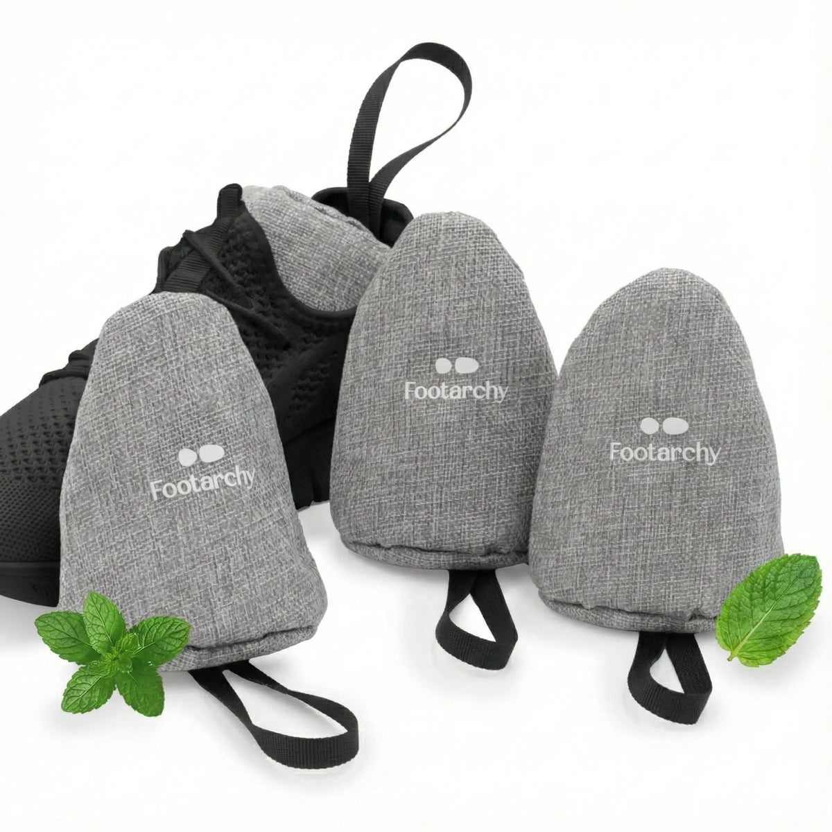 Bolsas Desodorantes para Zapatillas Aroma Menta (4x80g) – Pack Ahorro Carbón Activado para Deporte (2 Pares)
