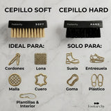 Kit de Limpieza Profesional para Zapatillas – Espuma, 2 Cepillos (Soft y Hard) y Toalla de Microfibra Footarchy Hub S.L.