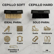 Kit de Limpieza Profesional para Zapatillas – Espuma, 2 Cepillos (Soft y Hard) y Toalla de Microfibra Footarchy Hub S.L.