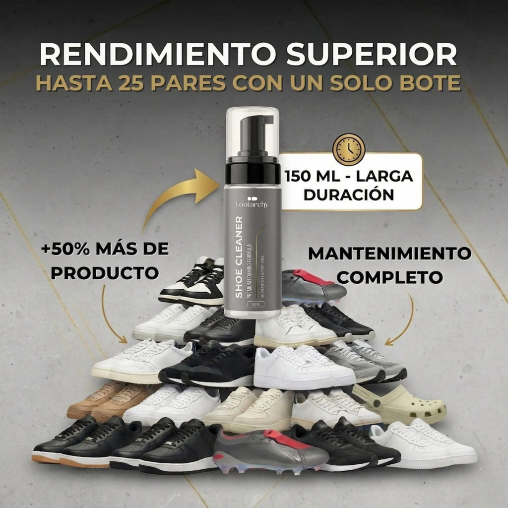Espuma Limpiadora en Seco para Zapatillas (150ml) – pH Neutro y Sin Aclarado Footarchy Hub S.L.